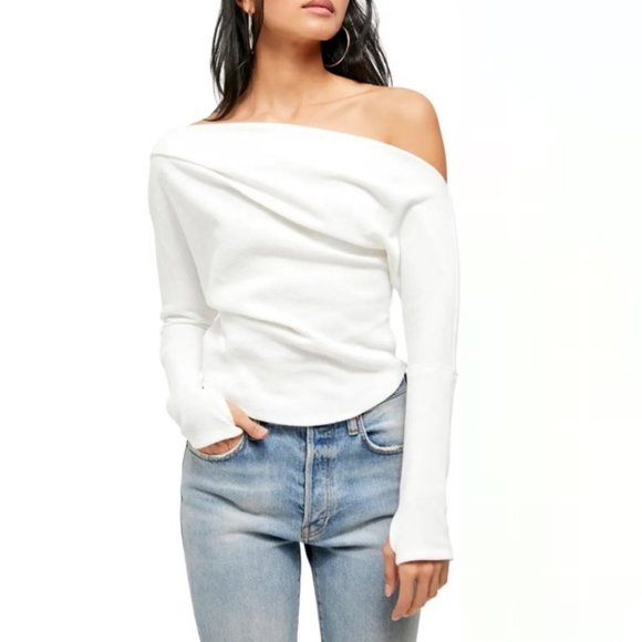 Free People Fuji Off the Shoulder Thermal Top - Picture 1 of 11
